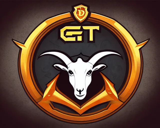 Prompt: goat esports logo vector art, deep focus, d & d, fantasy, intricate, elegant, highly detailed, digital painting, artstation, concept art, matte, sharp focus, illustration, hearthstone,