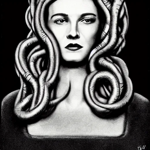 Image similar to medusa by david lynch