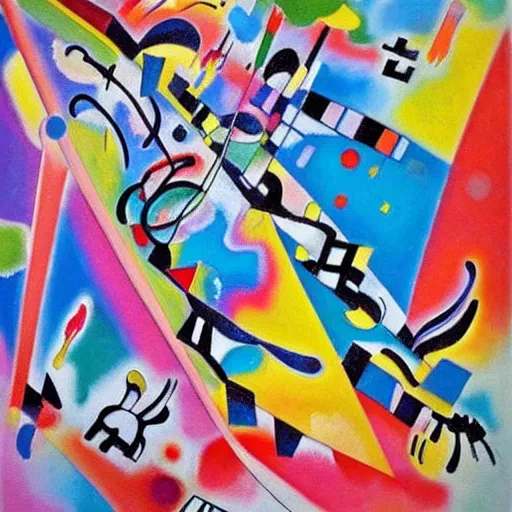 Prompt: abstract paint splatter art by vasily kandinsky, piet mondrian, kazimir malevich, lyubov popova, jackson pollock, inspirational, award winning