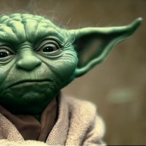 Prompt: a film still of donald trump a if he was yoda realistic, detailed