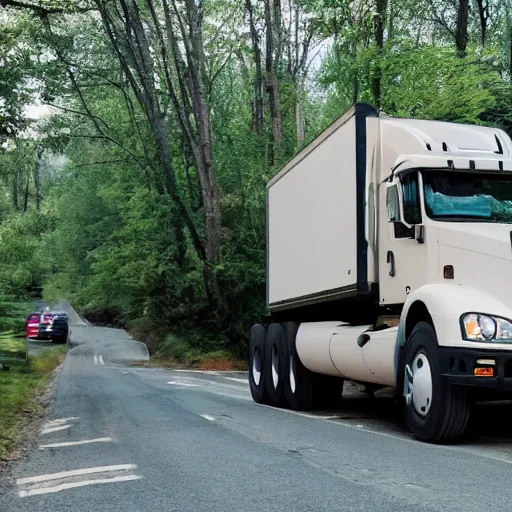 Image similar to a truck hauling journals and sketchbooks