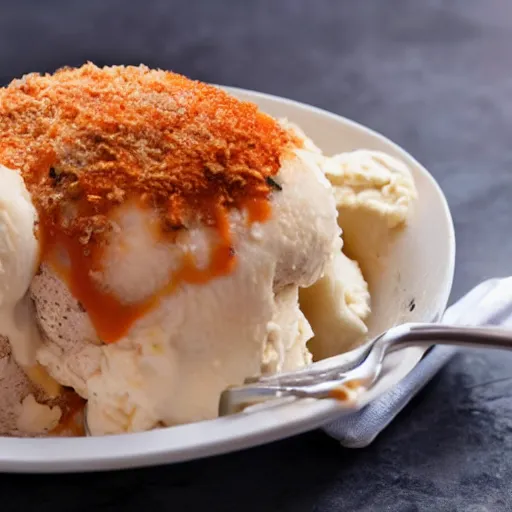 Image similar to chicken parmesan icecream