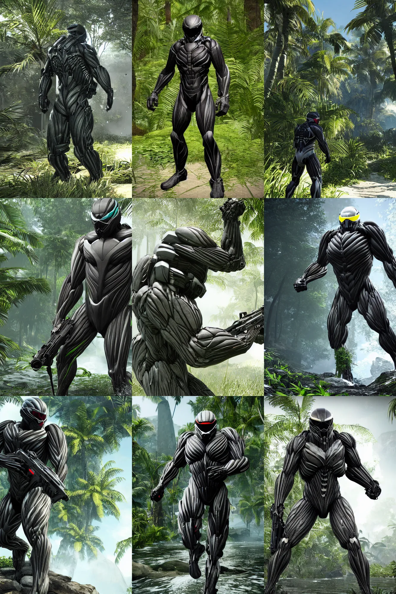 Prompt: crysis suit jello, unreal engine, realistic, cgrender