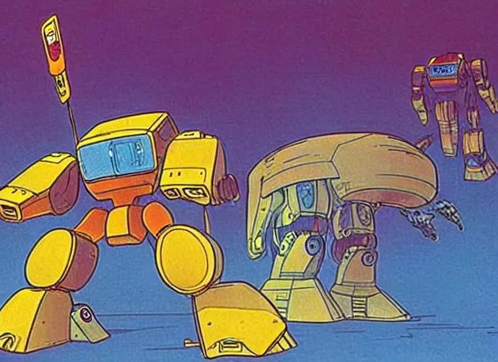 Image similar to a giant hamster shaped mecha, moebius,