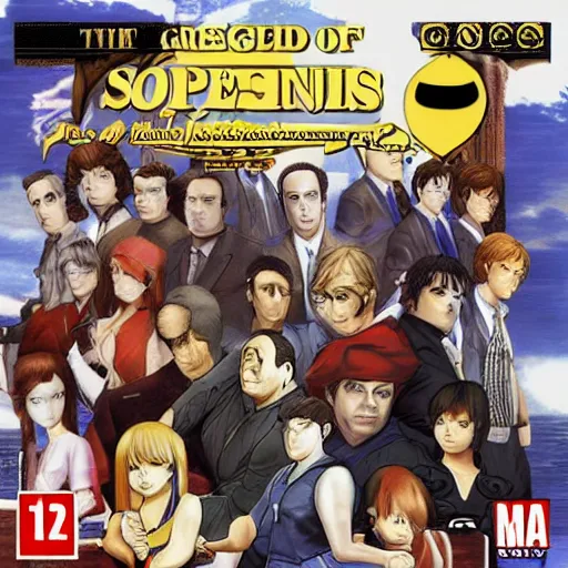 Image similar to the sopranos jrpg ps2 game of the year cover greatest hits