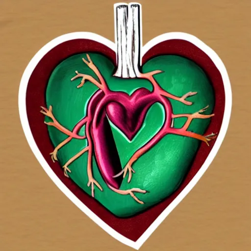 Anatomical Heart Sticker – Not Enough Art