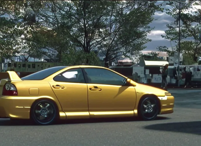 Image similar to DC2 Acura Integra Type R driving though office. The Office tv show 2005 scene still frame