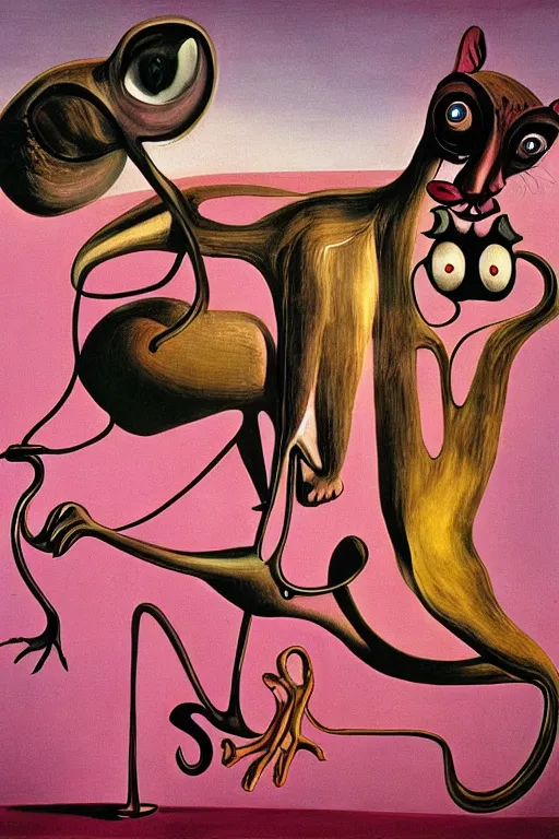 Prompt: The Pink Panther by Salvador Dalí