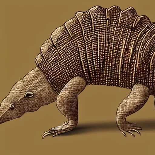 Image similar to an armadillo sipping horchata, detailed, digital art