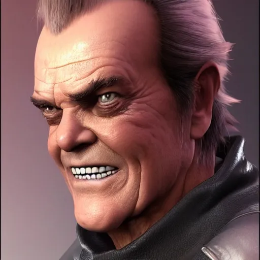 Prompt: Jack Nicholson as a Final Fantasy protagonist rendered with octane, Ray Tracing lighting, award winning photography, unreal engine