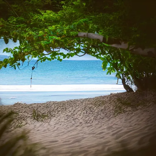 Prompt: photograph of A beautiful beach