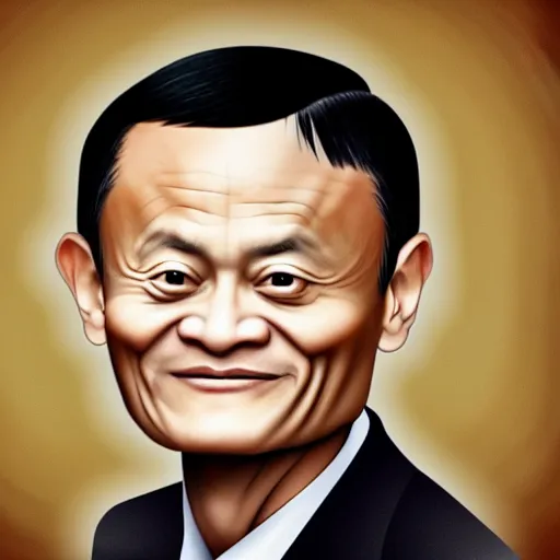 Image similar to jack ma tiny face enlarge cranium photo portrait