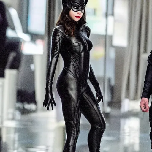 Prompt: Hailee Steinfeld as catwoman
