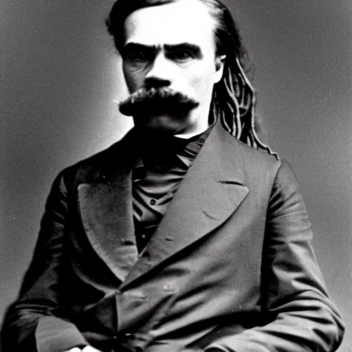 Prompt: friedrich nietzsche with dreads