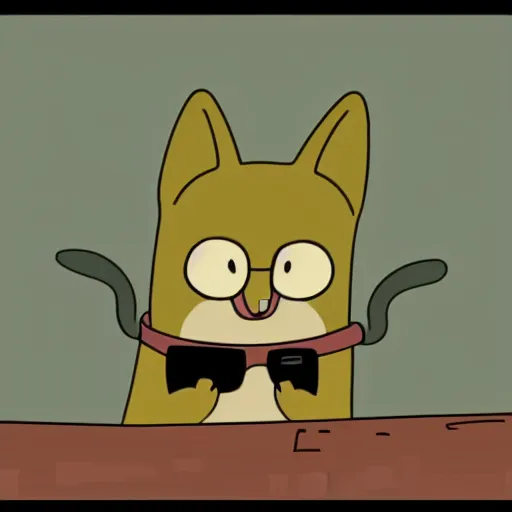 Image similar to cat in the style of adventure time animation