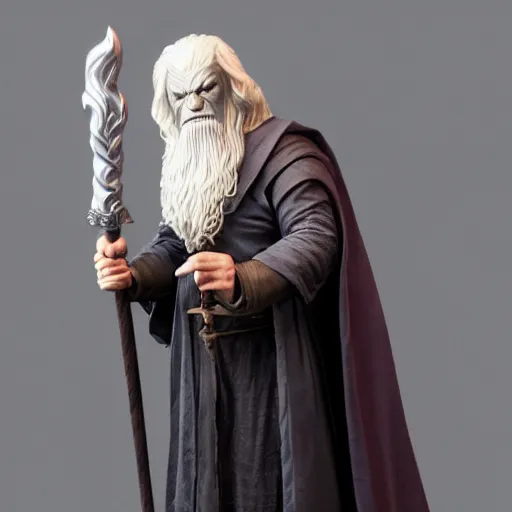 Image similar to Gandalf as DC Darkseid, dslr photo