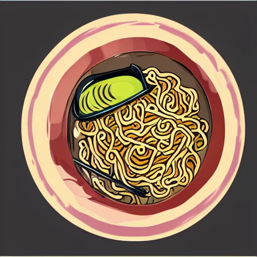 Image similar to graphic art for a container of rat-flavored ramen