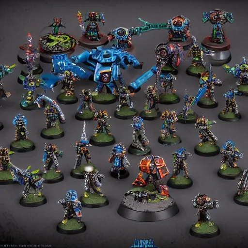 Image similar to cyberpunk warhammer 4 0 k miniatures