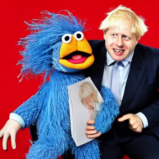 Prompt: boris johnson as a muppet