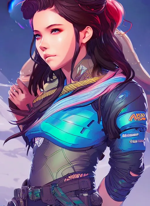 Image similar to Mermaid in apex legends as an anime character digital illustration portrait design by Ross Tran, artgerm detailed, soft lighting