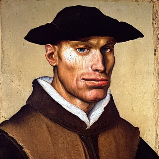 Image similar to A 16th century mannerism painting of Jerma985, portrait of Jerma985, grainy, realistic, very realistic, hyperrealistic, highly detailed, very detailed, extremely detailed, very neat, very epic, very cool, detailed, trending on artstation