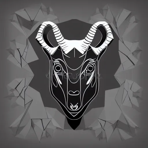 Image similar to demonic goat vector illustration, low poly