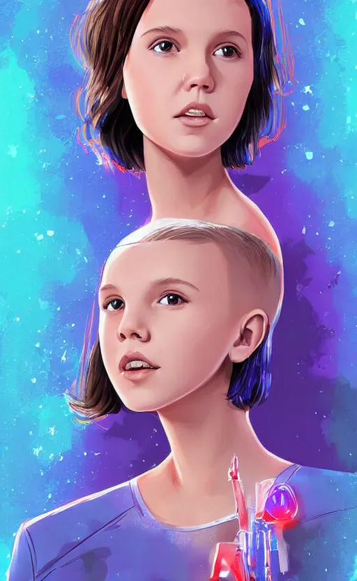 Image similar to Digital art of Millie Bobby Brown by RossDraws