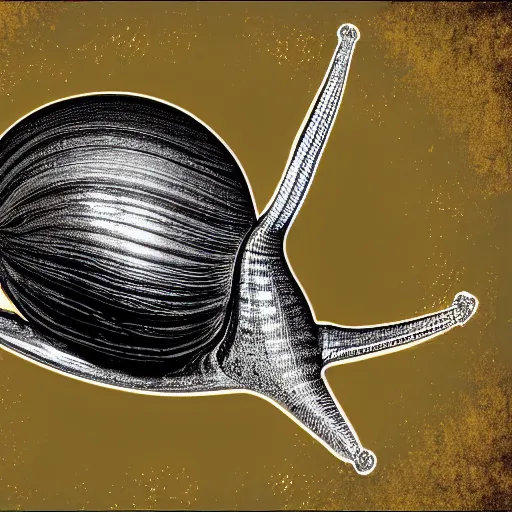 Image similar to A snail with a gold crown, high detail photo, extreme high detail digital art, x-ray