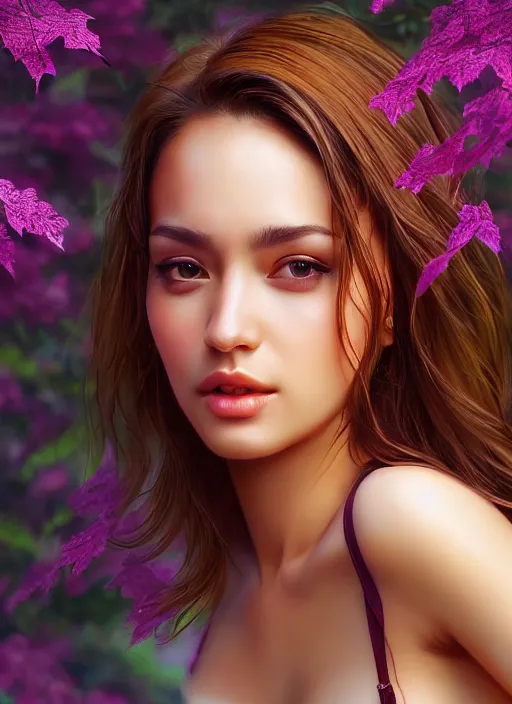 Prompt: photo of a gorgeous female in the style of stefan kostic, realistic, half body shot, sharp focus, 8 k high definition, insanely detailed, intricate, elegant, art by stanley lau and artgerm, extreme bokeh foliage, separation from background, frequency separation