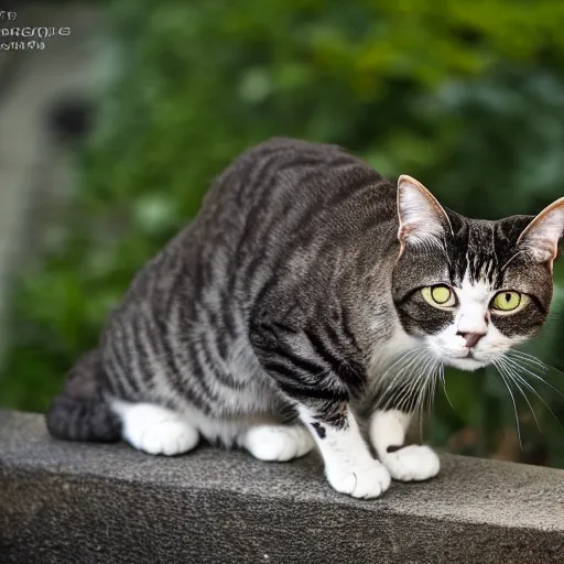 Image similar to A cat ready to pounce, National Geographic, dramatic , EOS-1D, f/1.4, ISO 200, 1/160s, 8K, RAW, unedited, symmetrical balance, in-frame