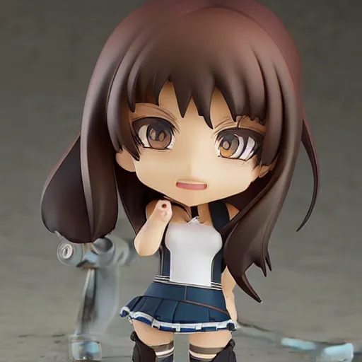 Image similar to high quality concept art illustration of cute girl in the style of nendoroid