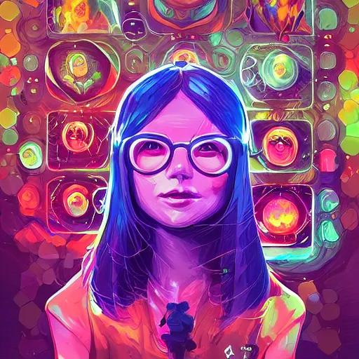 Image similar to skill magic geek inside matrix deepdream radiating a glowing aura stuff loot legends stylized digital illustration video game icon artstation lois van baarle, ilya kuvshinov, rossdraws,