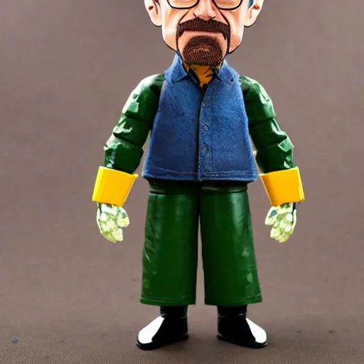 Prompt: walter white cosplay albert hofmann, stop motion vinyl action figure, plastic, toy, butcher billy style