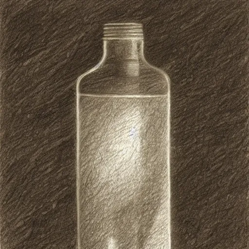 Image similar to earth in a bottle, pencil drawing by leonardo davinci, dynamic lighting