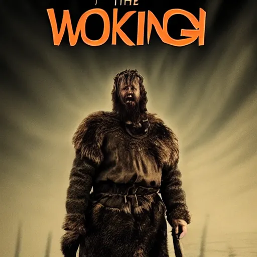 Prompt: movie poster for the horror film Viking man (2025),