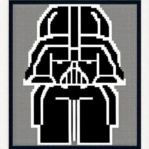 Image similar to cute pixel art of evil dath vader,