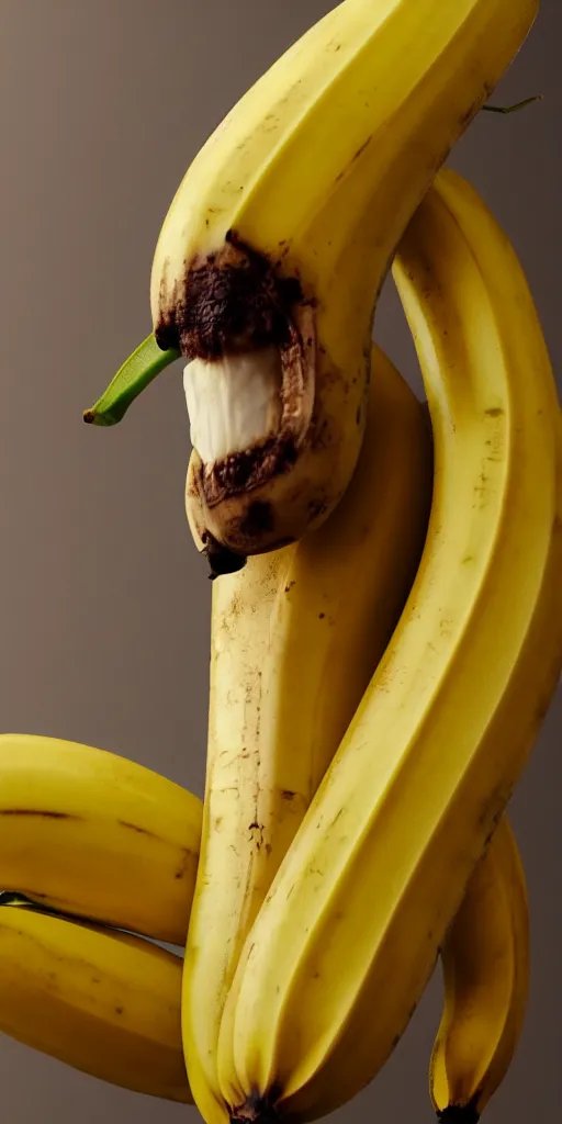 Image similar to banana eating a banana, Hyperdetailed, 8k fantasy horror