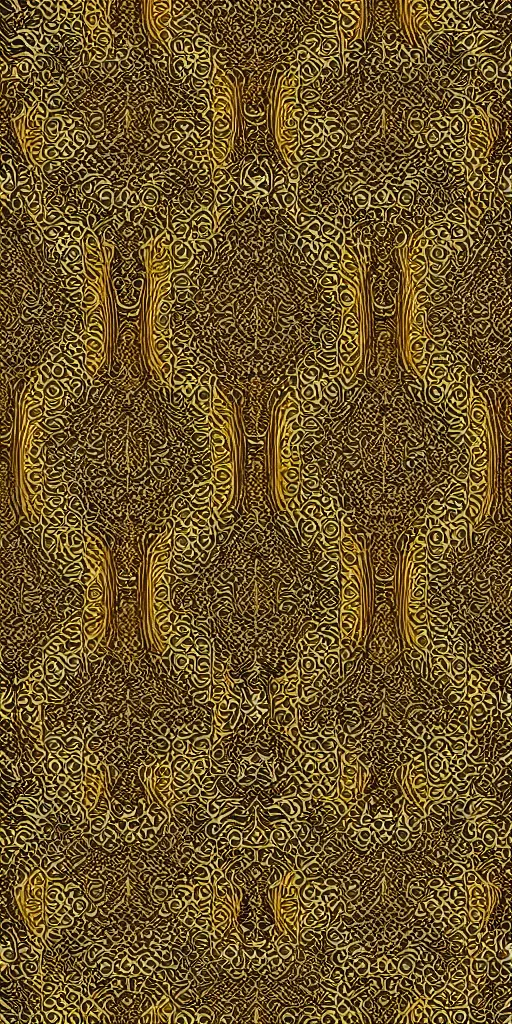 Image similar to https://media.discordapp.net/attachments/1005627368985067550/1006622841485148290/seamless_3D_baroque_gold_pattern_Beautiful_dynamic_shadows__gold_and_pearls_symmetrical_rococo_elements_damask_Artstation_ve_-H_1024_-C_12.0_-n_9_-i_-s_150_-S_3168135737_ts-1660067986_idx-7.png seamless 3D baroque gold pattern, Beautiful dynamic shadows , gold and pearls, symmetrical, rococo elements, damask, Artstation, versace pattern, supersharp, no blur, sharp focus, insanely detailed and intricate, Octane render,8K