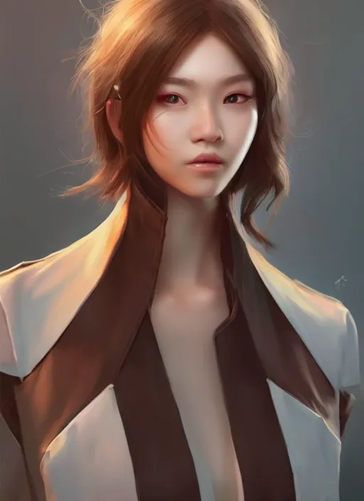 Prompt: beautiful portrait, beautiful girl, tranding by artstation, by chen wang, character artist, 8 1 5