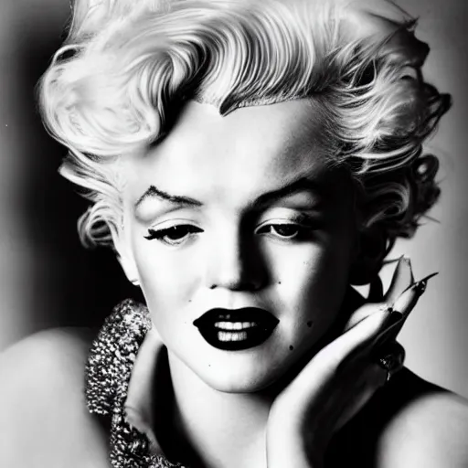 Image similar to award winning photo by peter lindbergh of marilyn monroe, insanely detailed, fashion photography, insanely beautiful, real, ultrafine details, extremely precise, elegant