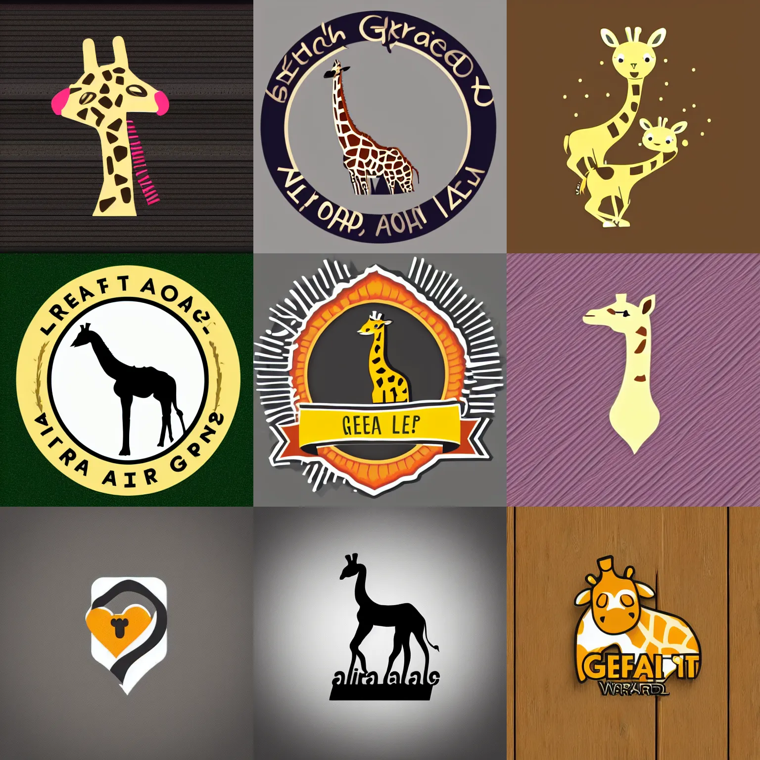 Prompt: a logo for a giraffe dating app, vector graphic, award winning