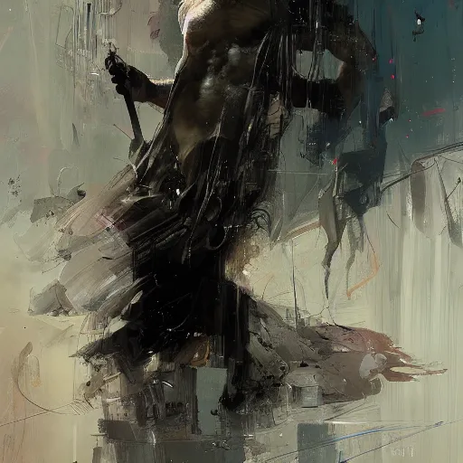 Image similar to sandman, morpheus, paint by Wadim Kashin