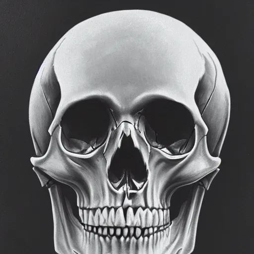 Prompt: a skull portrait by griffiths carne, dark art, 4 k