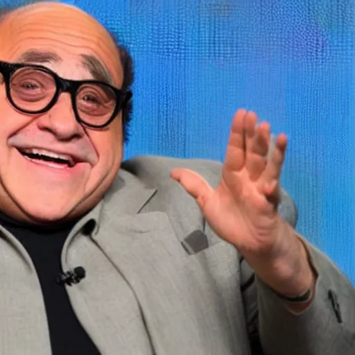 Prompt: Danny DeVito reacts to receiving cryptocurrency