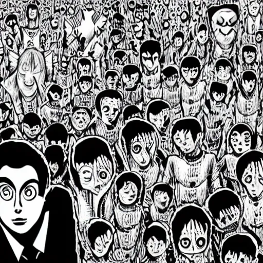 Prompt: literary nonsense by junji ito