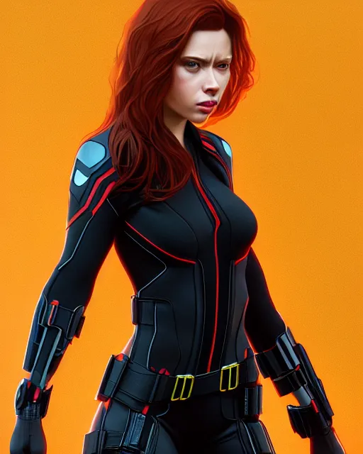 Prompt: Natasha Nice as black widow, au naturel, hyper detailed, digital art, trending in artstation, cinematic lighting, studio quality, smooth render, unreal engine 5 rendered, octane rendered, art style by klimt and nixeu and ian sprigger and wlop and krenz cushart