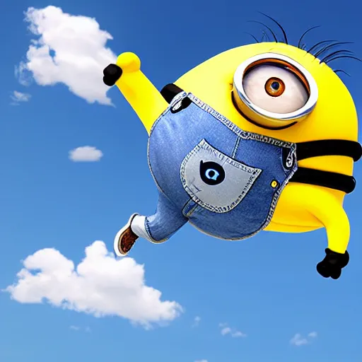 Prompt: minion blimp realistic photo