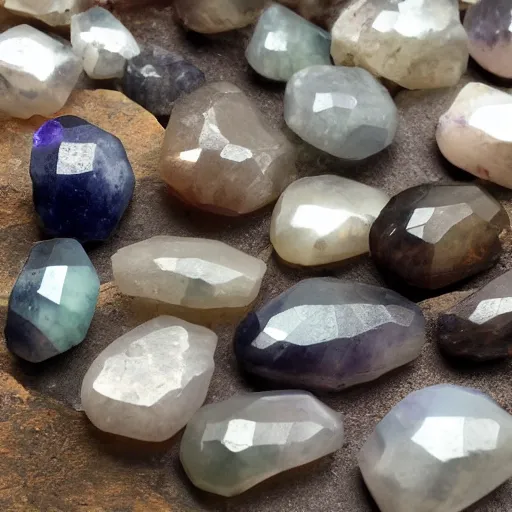 Prompt: gemstone emeraud pearl quartz saphir grenat fluorite