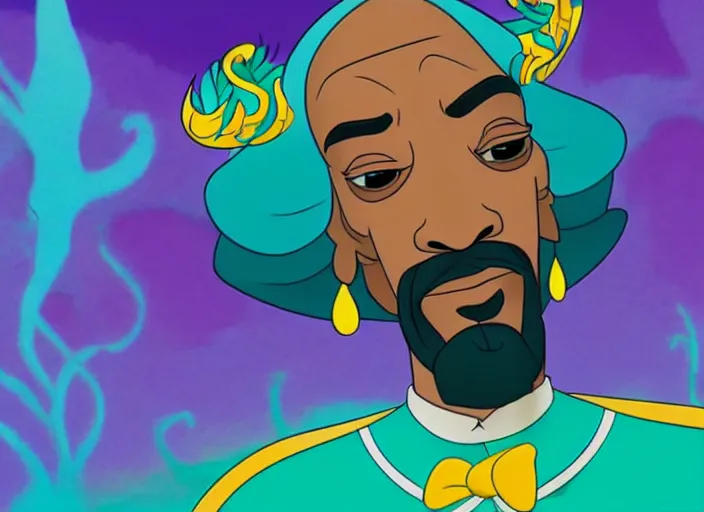Image similar to Snoop Dogg in The Little Mermaid disney animated movie, 4K
