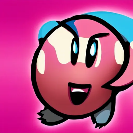 Prompt: video game character kirby